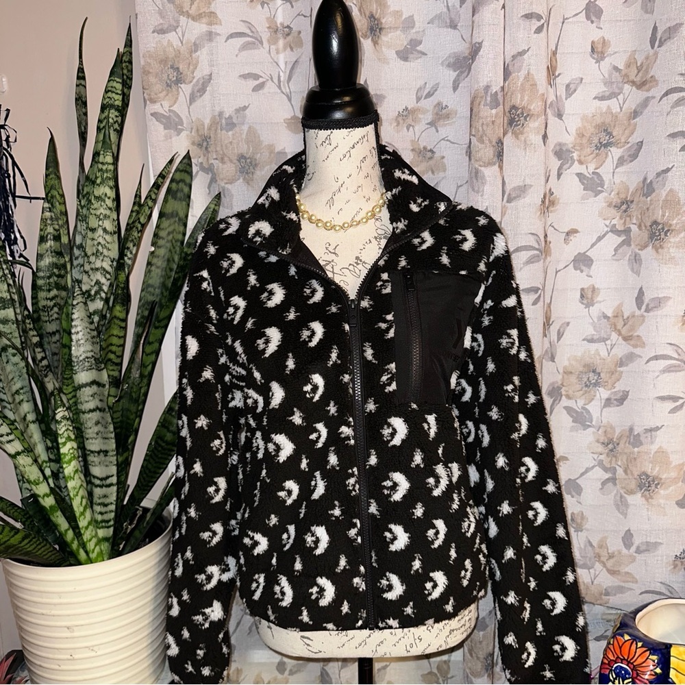 Converse Black and White Teddy Jacket